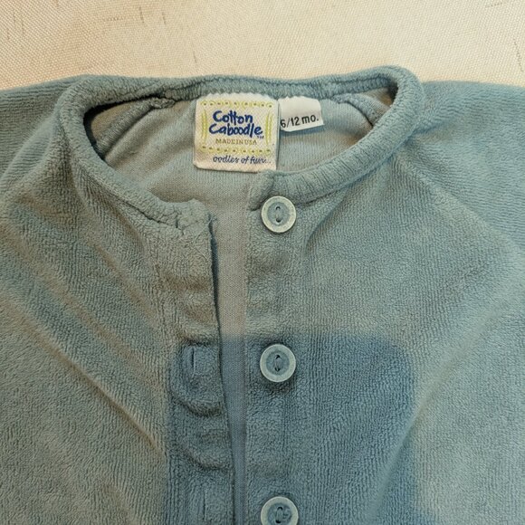 Cotton caboodle light teal velour cardigan - Picture 2 of 2